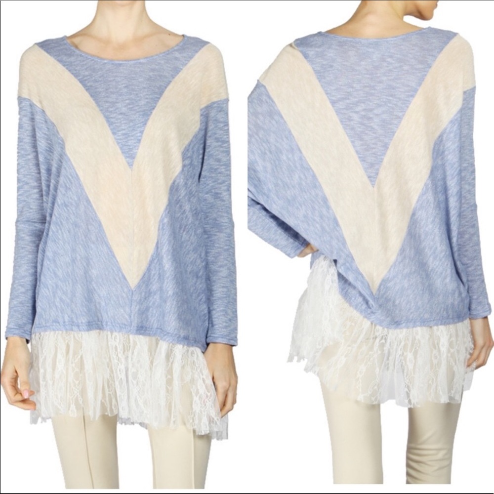 A’reve dolman lace trim top